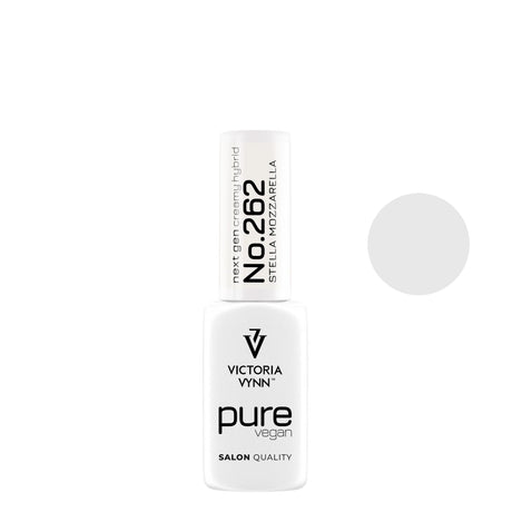 Victoria Vynn Pure Creamy Hybrid Gel 262 Stella Mozzarella - product and colour sample arranged on a white background