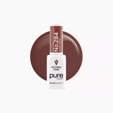 Victoria Vynn Pure Vegan Creamy Hybrid 284 Nude Wood gel polish bottle with caramel-brown colour swatch