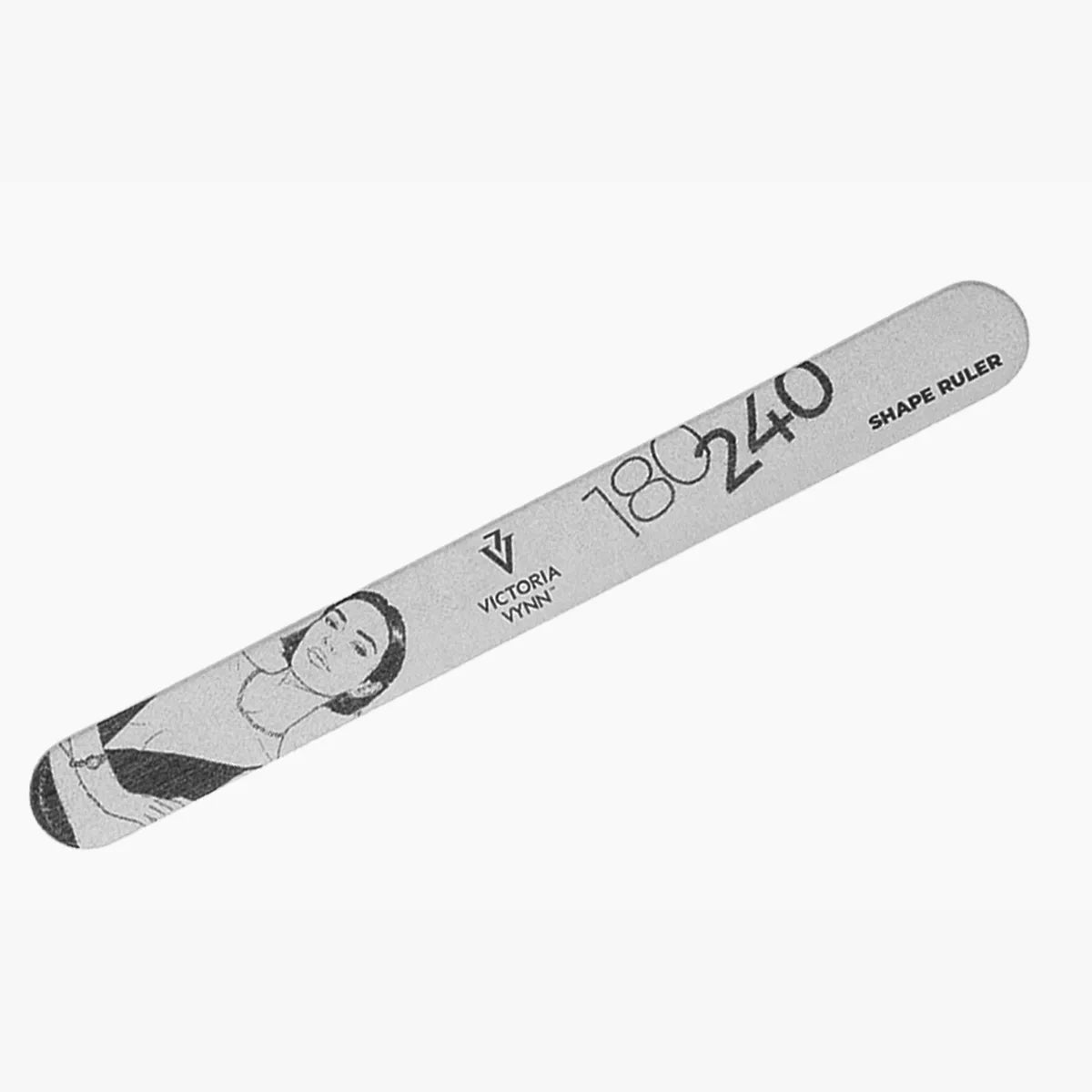 Victoria Vynn Shape Ruler straight slim nail file 180/240 on a white background