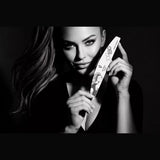 Model holding the Victoria Vynn Speed Goddess 100/180 crescent nail file