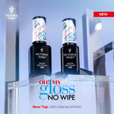 Victoria Vynn Top No Wipe OH! My Gloss - product colour and packaging on a dark background