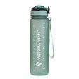 Victoria Vynn Water Bottle with Straw - Green - isolated on a white background