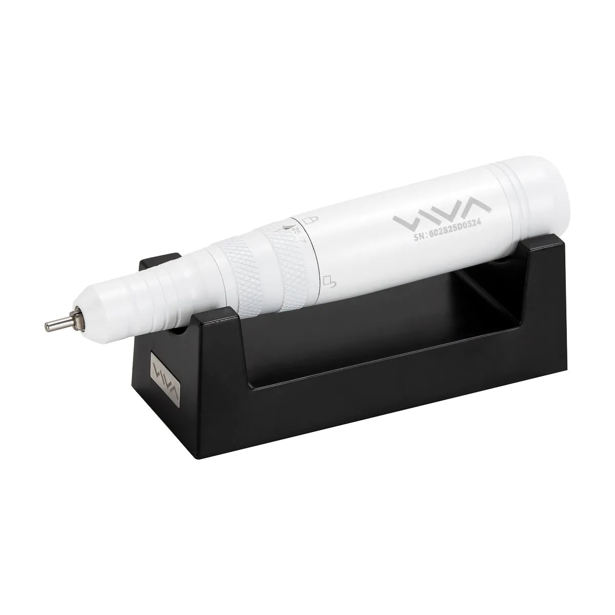Viva 602S nail drill handpiece resting on its stand