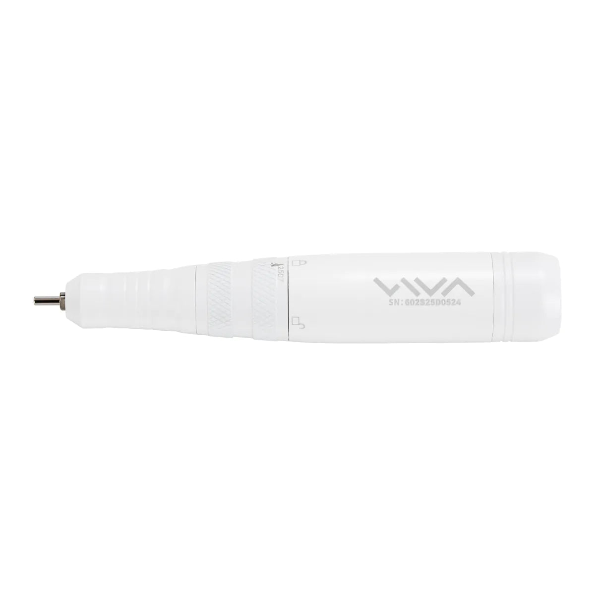 Side profile of the white Viva 602S nail drill handpiece