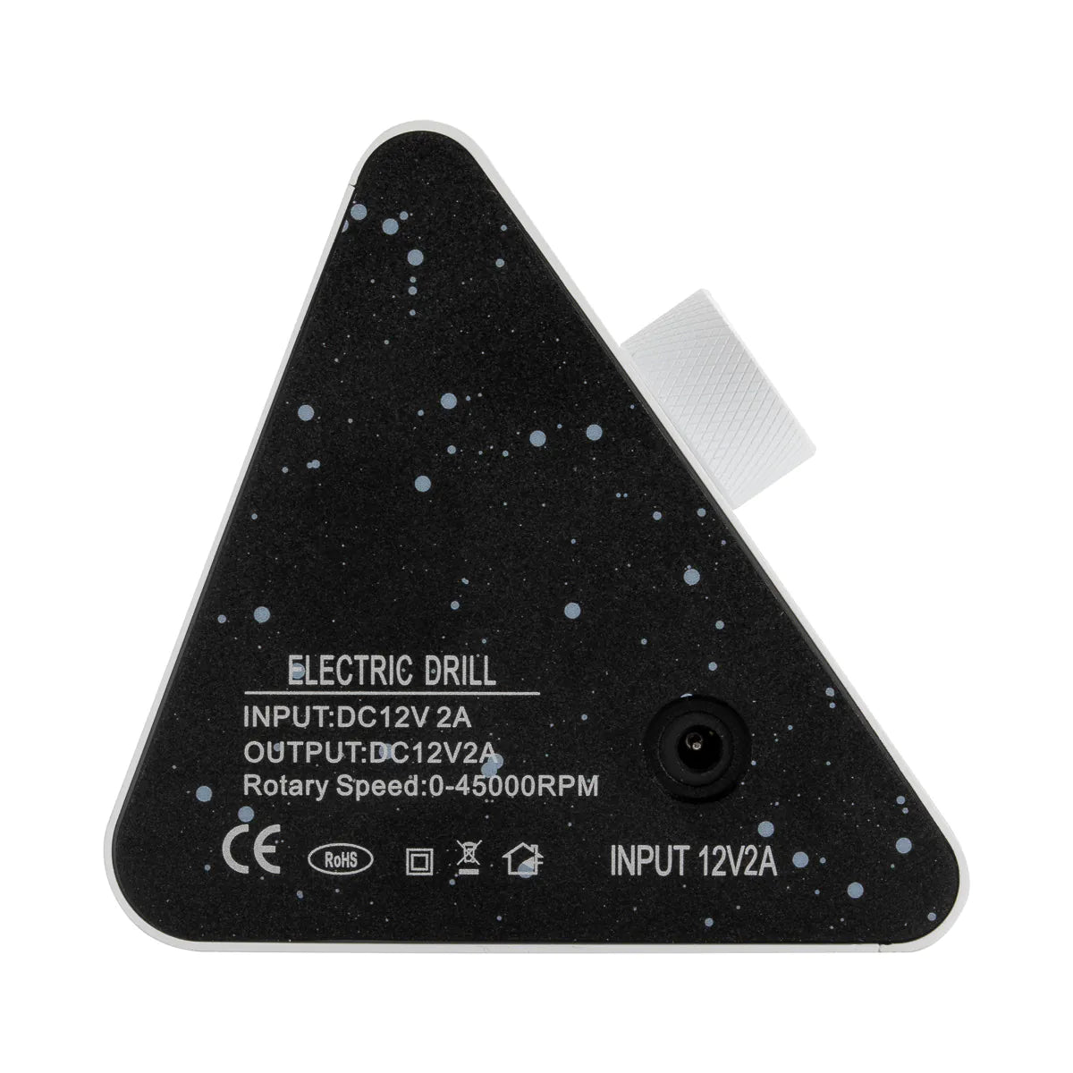 Rear specification panel of the Viva 602S nail drill