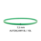 Woson Silicone Autoclave Gasket 10L/12L Green 7.5mm - dimensions and measurements shown