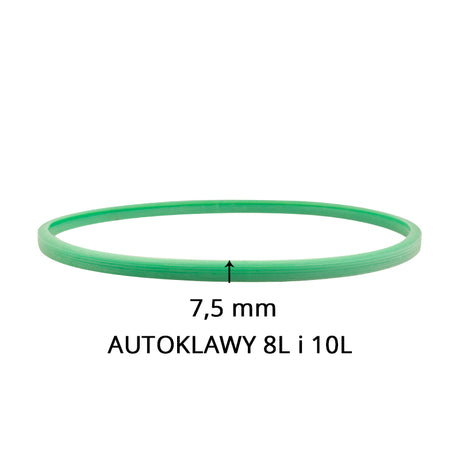 Woson Silicone Autoclave Gasket 10L/12L Green 7.5mm - dimensions and measurements shown