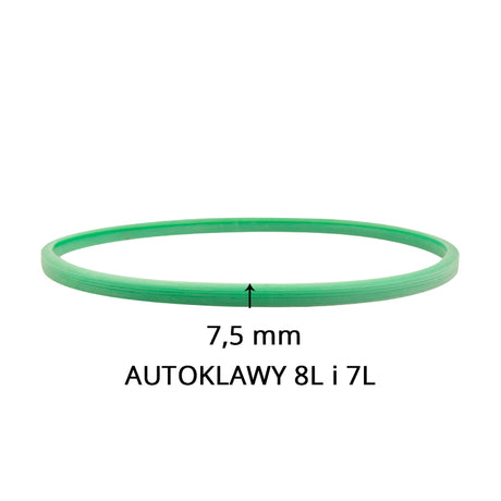 Woson Silicone Autoclave Gasket 7L/8L Green 7.5mm - dimensions and measurements shown