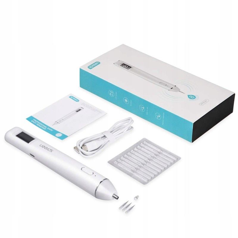 Xpreen Electrocoagulation Spot Remover Pen - main unit with included components on a white background