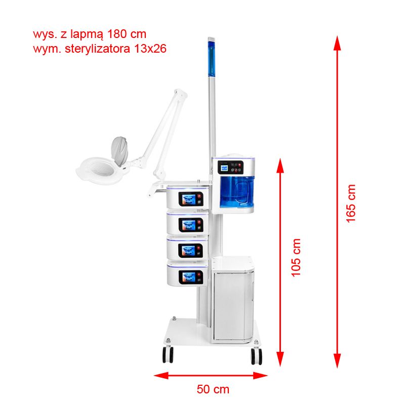 Yoshida Exclusive Multifunction Beauty Device - dimensions and measurements shown