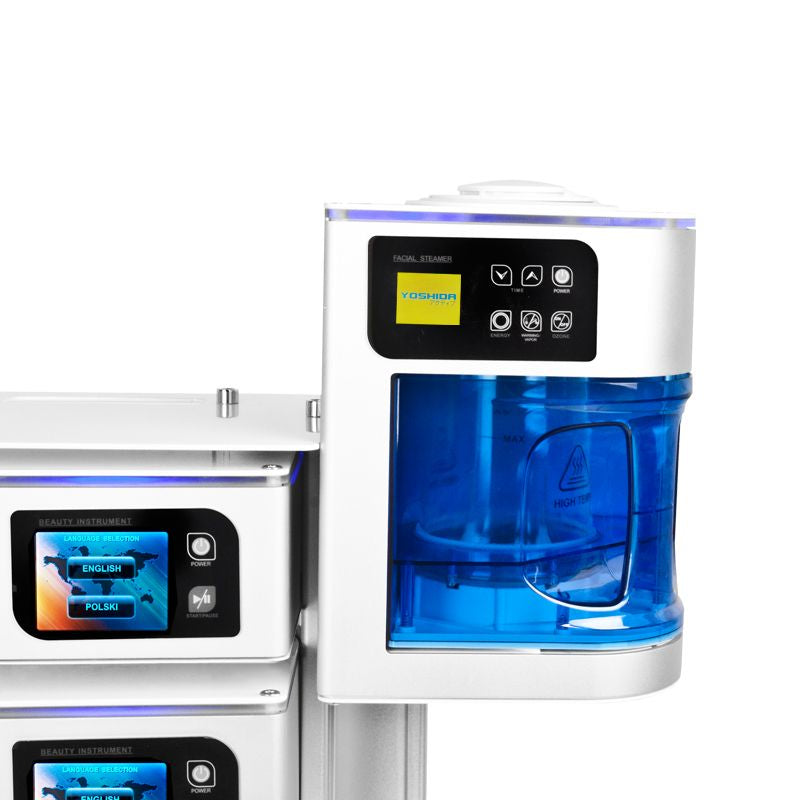 Yoshida Exclusive Multifunction Beauty Device - main unit with included components on a white background