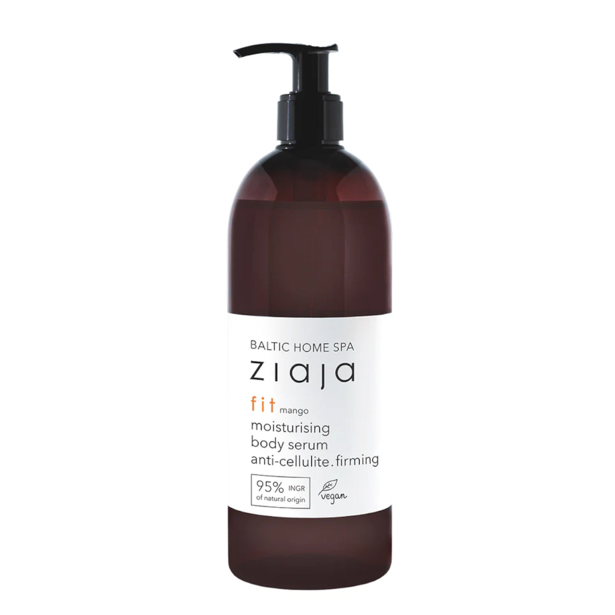 Ziaja Baltic Serum - Moisturise, Firm & Anti-Cellulite - arranged with the included components on a white background