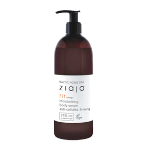 Ziaja Baltic Serum - Moisturise, Firm & Anti-Cellulite - arranged with the included components on a white background