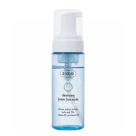Ziaja Cleansing Foam Face Wash for Sensitive Skin - isolated on a white background