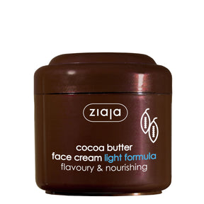Ziaja Cocoa Butter Face Cream Light Formula Dry & Normal Skin - retail packaging on a white background
