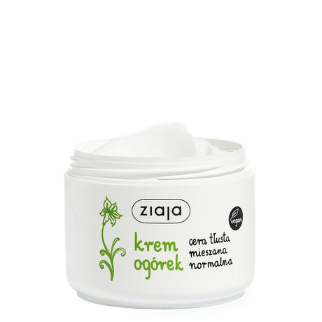 Ziaja Cucumber Face Cream Oily & Normal Skin - retail packaging on a white background