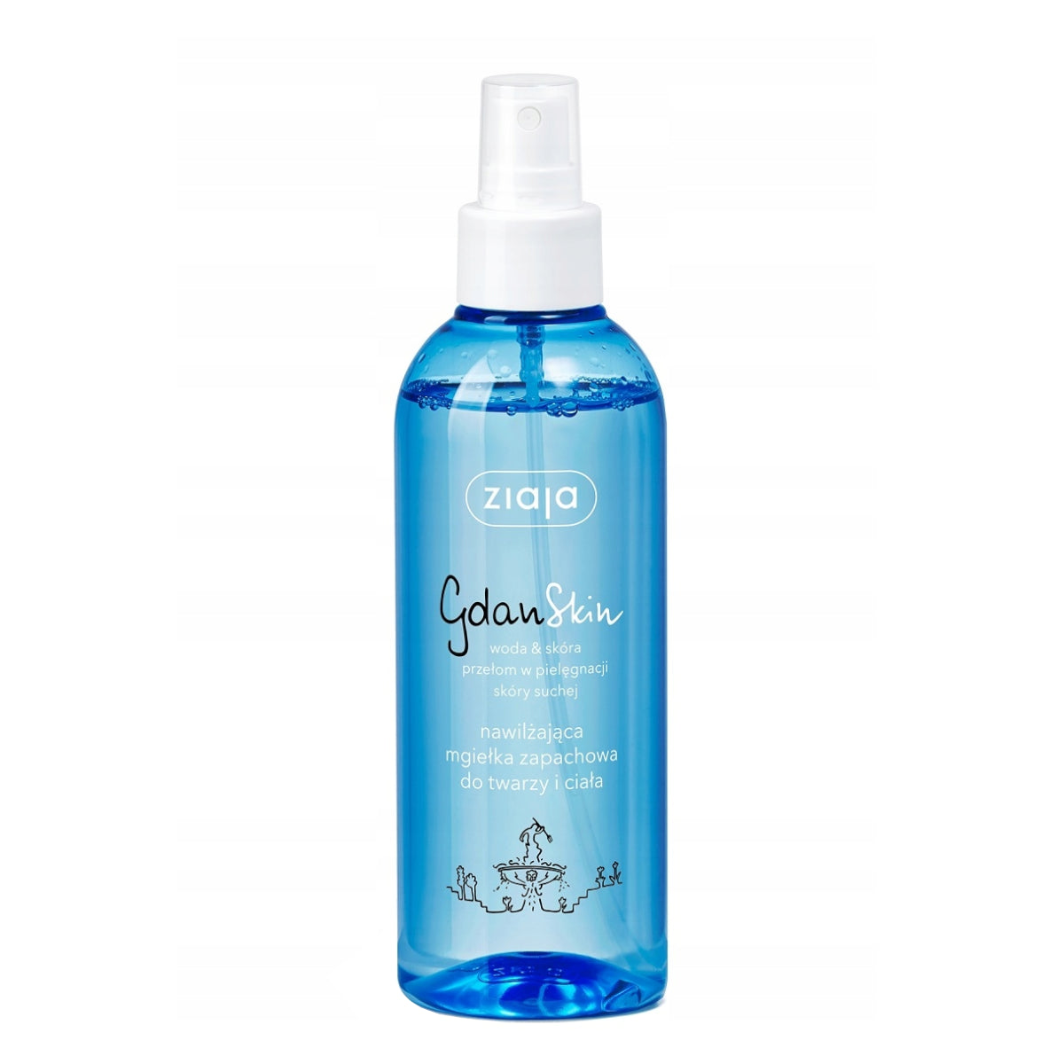 Ziaja GdanSkin Moisturising Face & Body Mist - isolated on a white background