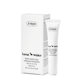 Ziaja Goat's Milk Eye Cream - arranged with the included components on a white background