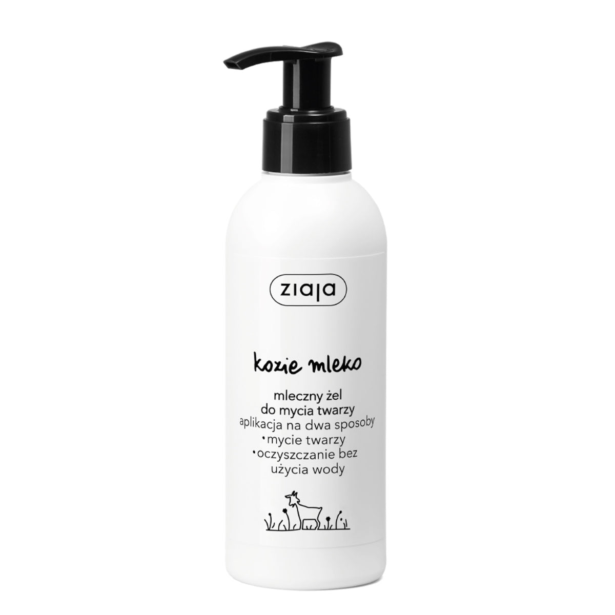 Ziaja Goat's Milk Milky Face Wash Gel - isolated on a white background
