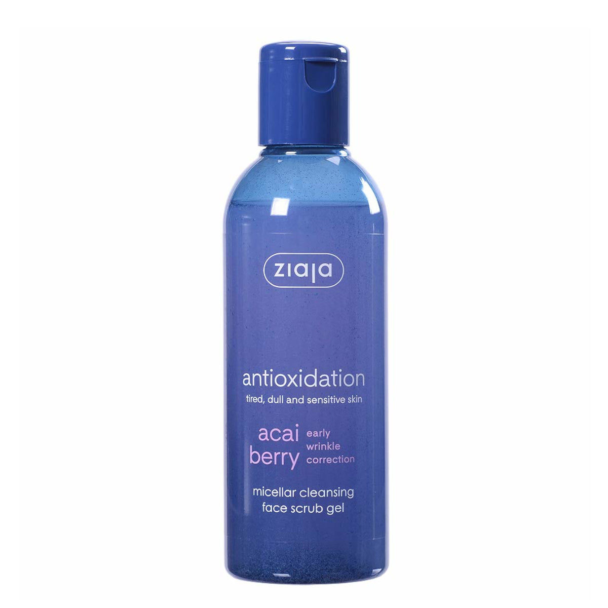 Ziaja Micellar Cleansing Face Scrub Gel Acai Berry - isolated on a white background