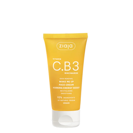 Ziaja Vitamin C.B3 Niacinamide Wake Me Up Cream - retail packaging on a white background