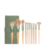 Roxie Collection Green Makeup Brush Set 10pcs Bag - Roxie Cosmetics