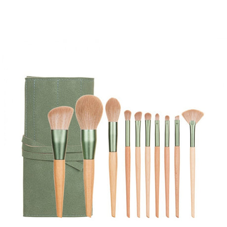 Roxie Collection Green Makeup Brush Set 10pcs Bag - Roxie Cosmetics