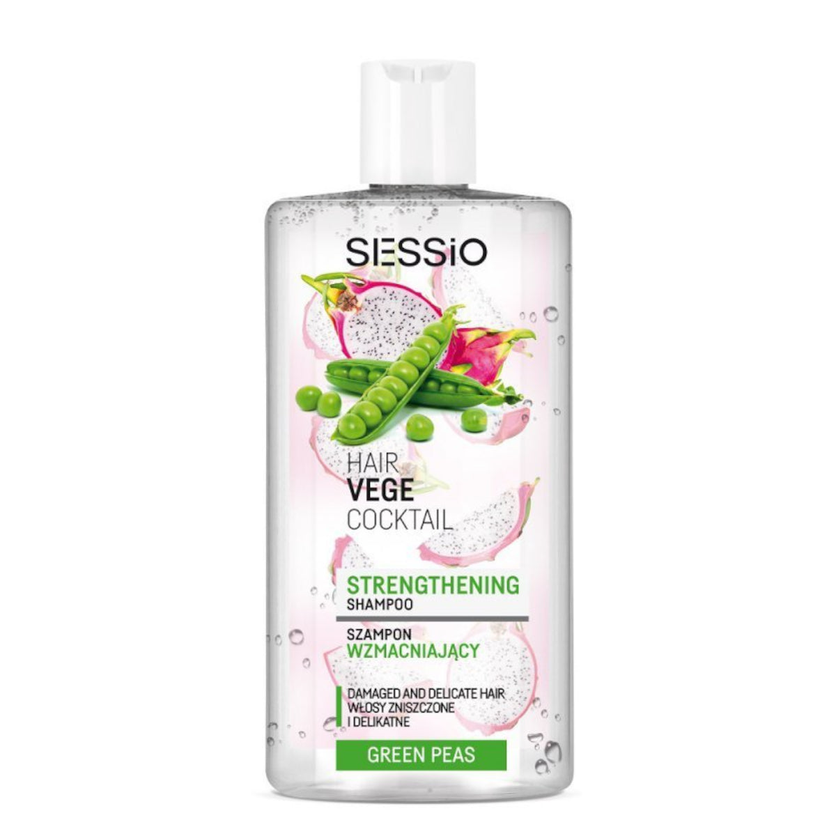 Sessio Hair Vege Cocktail Strengthening Shampoo Green Peas