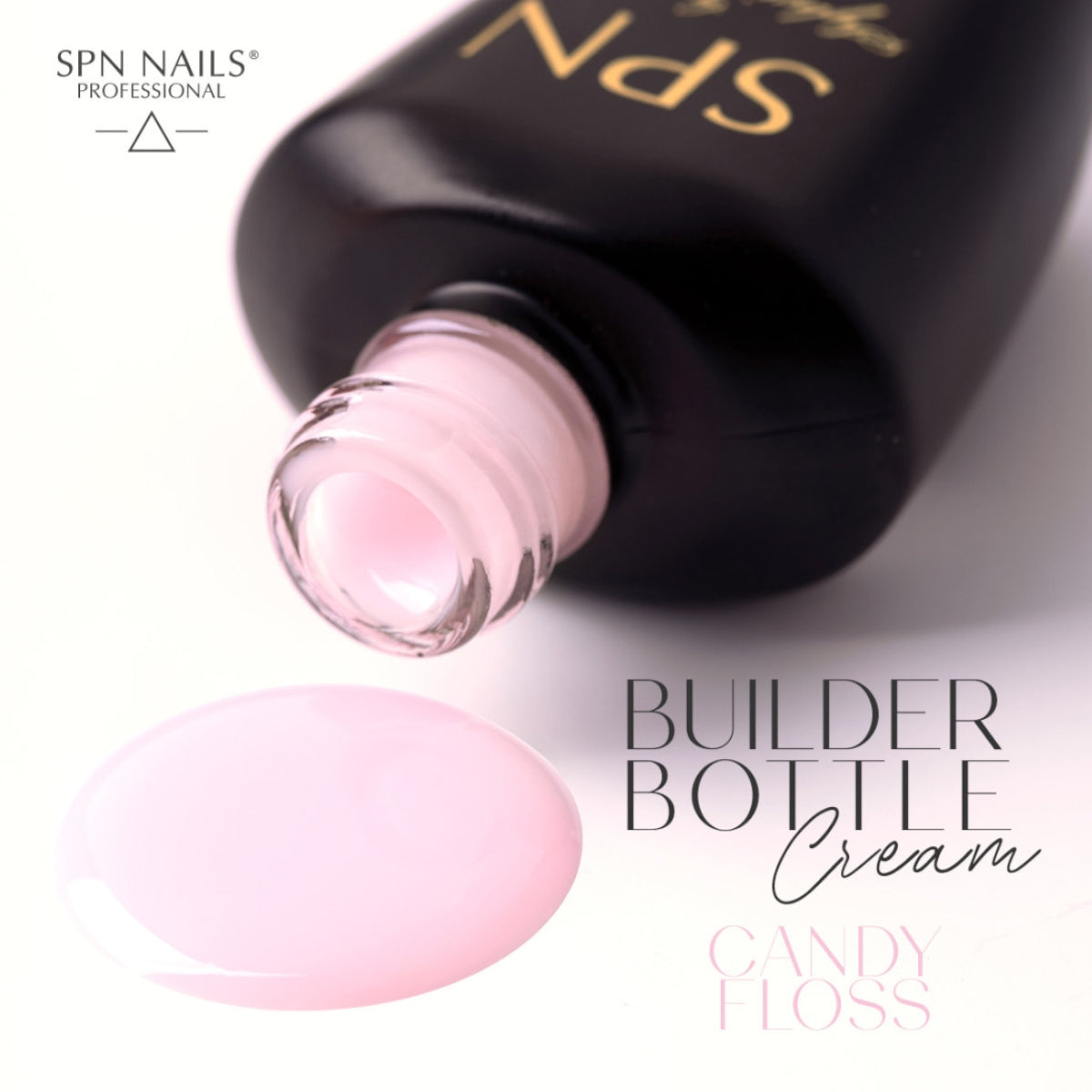 SPN Nails Builder Bottle Cream Candy Floss Swatch