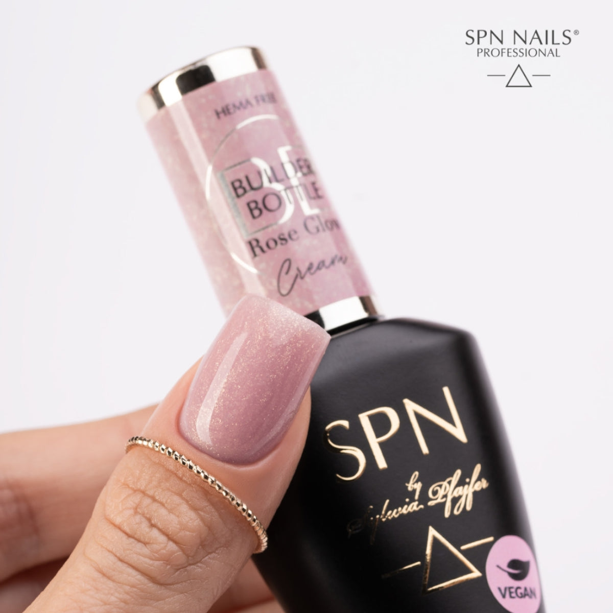 SPN Nails Builder Bottle Cream Rose Glow Nails