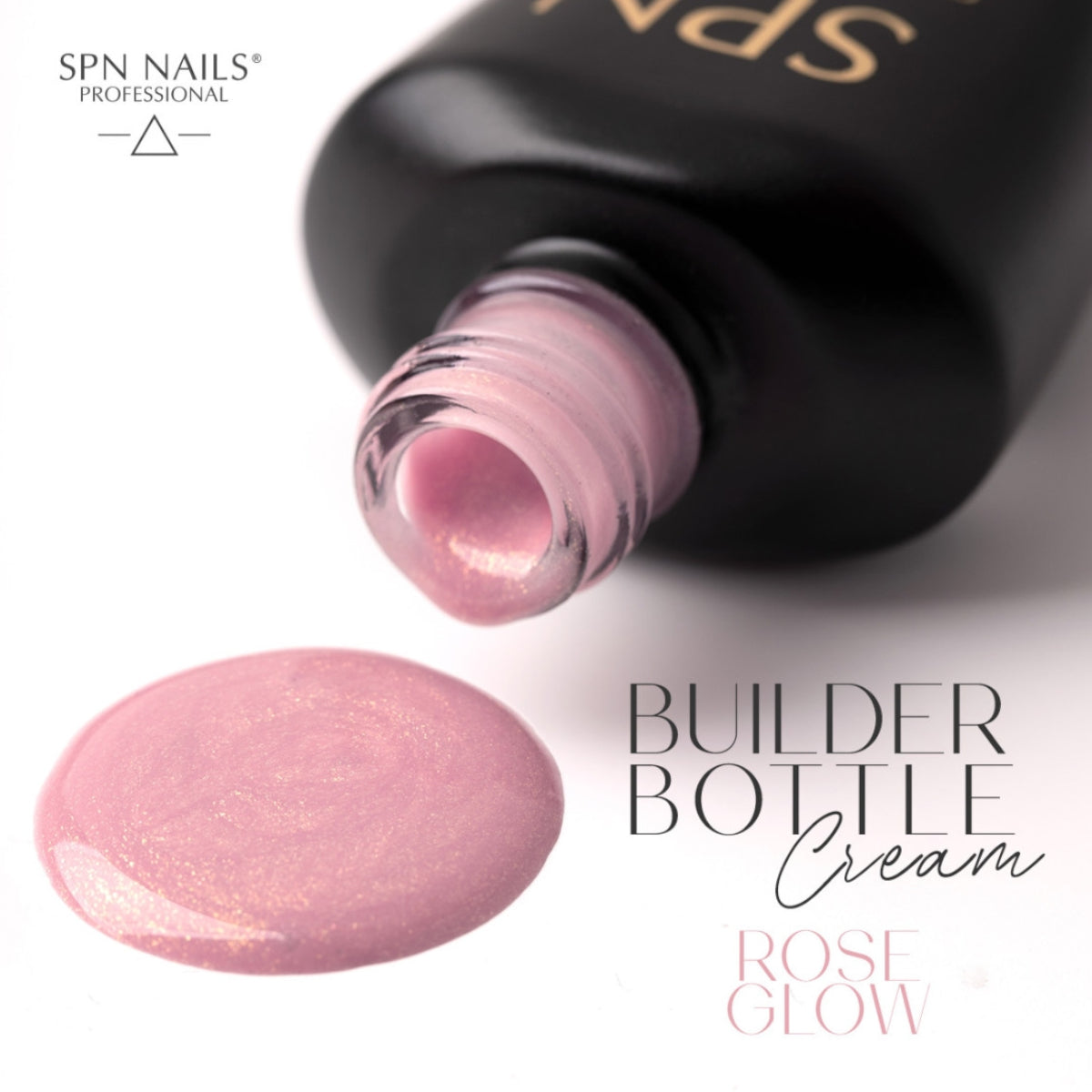 SPN Nails Builder Bottle Cream Rose Glow Swatch