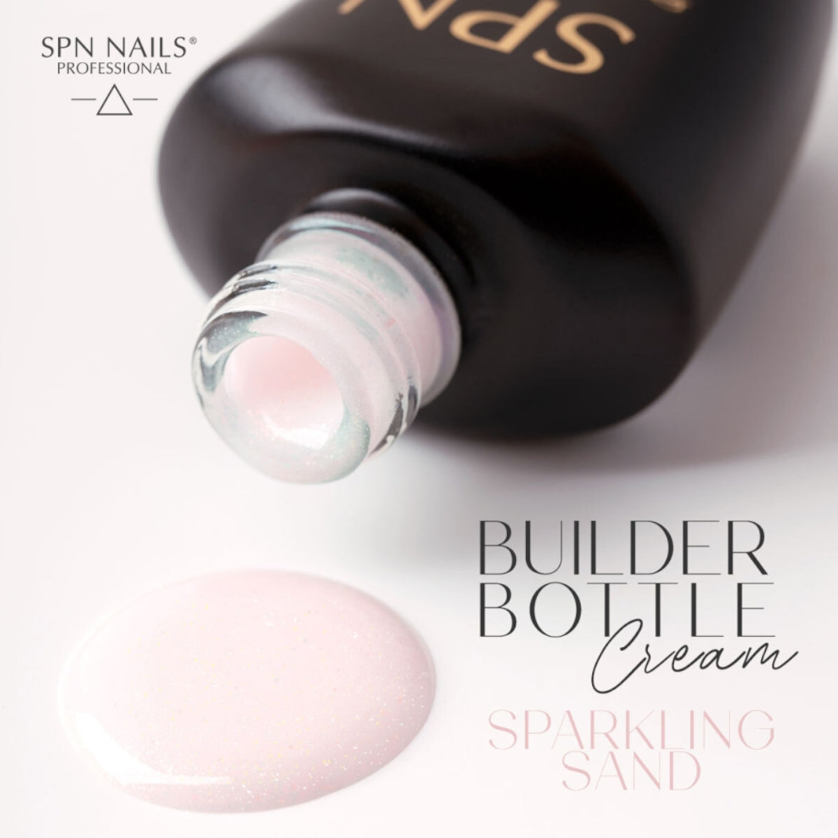 SPN Nails Builder Bottle Cream Sparkling Sand Swatch