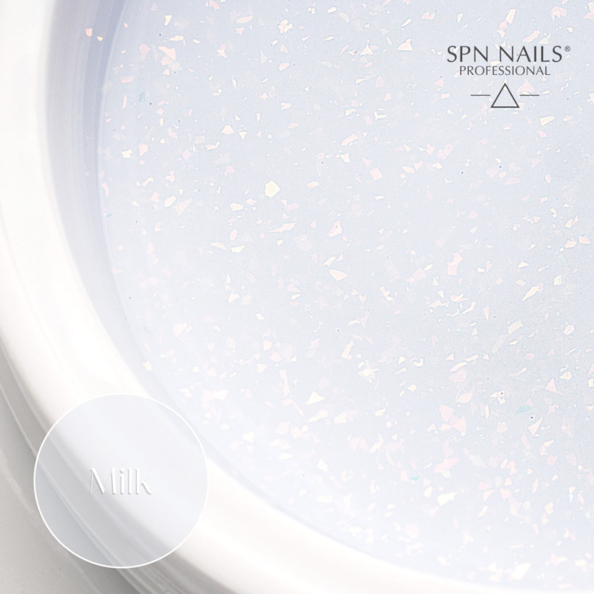 SPN Nails Builder Shine Gel Milk Swatch