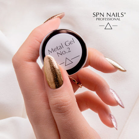 SPN Nails Metal Gel No.2 Gold Swatch