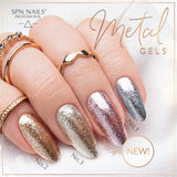 SPN Nails Metal Gel No.4 Rose Gold Glitter Collection