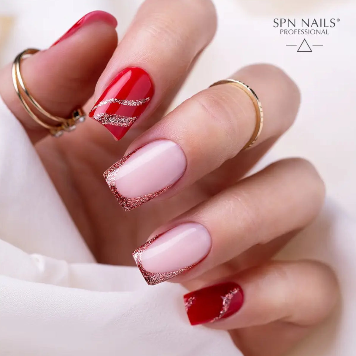 SPN Nails Metal Gel No.6 Canyon Red Nail Gliter Styling