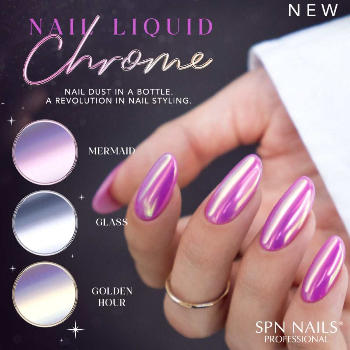 SPN Nails Nail Liquid Chrome Golden Hour Information