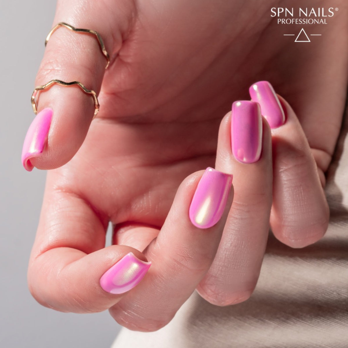 SPN Nails Nail Liquid Chrome Mermaid Nail Dust Pink Nails