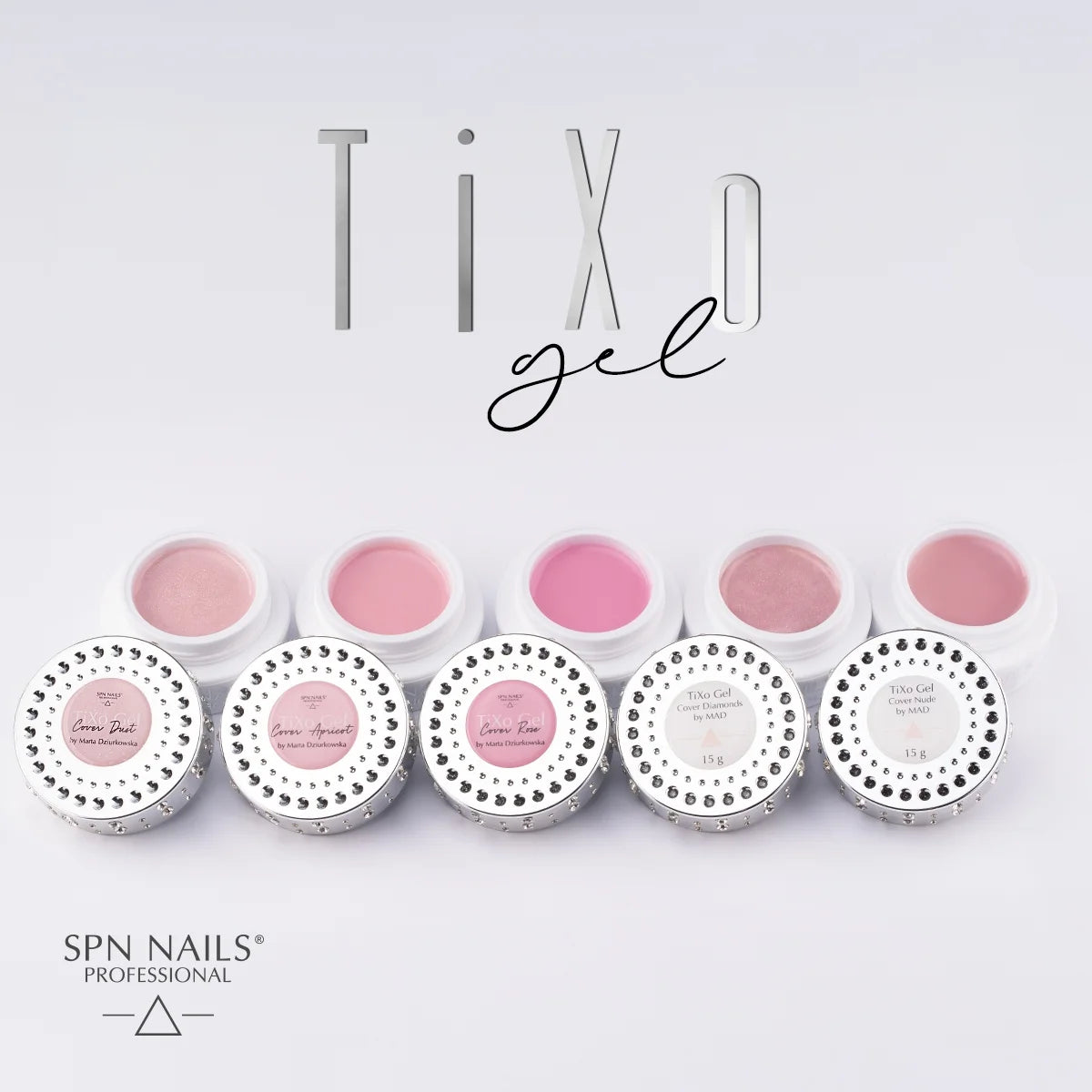 SPN Nails TiXo Builder Gel Cover Rose by Marta Dziurkowska