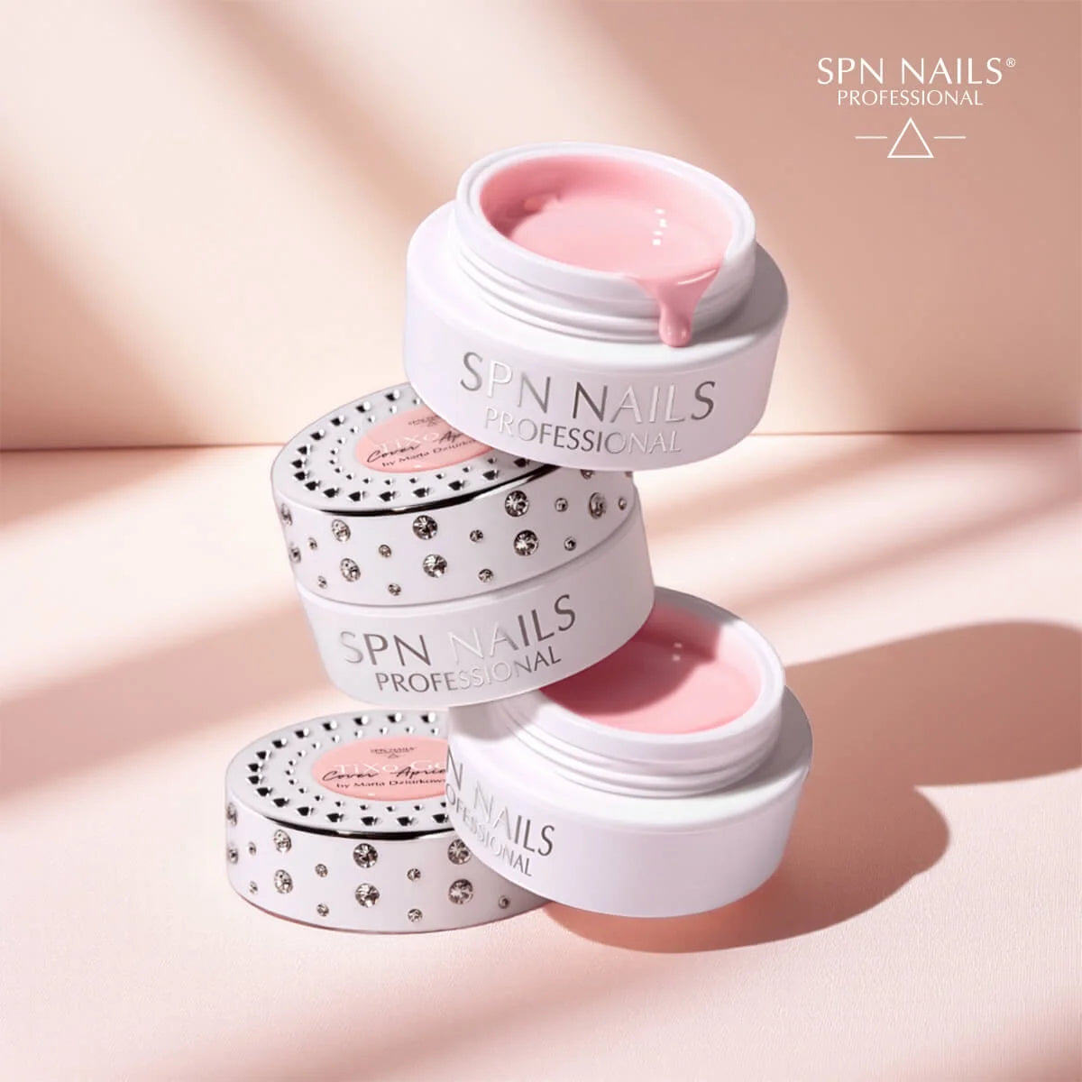 SPN Nails TiXo Builder Gel Cover Rose by Marta Dziurkowska