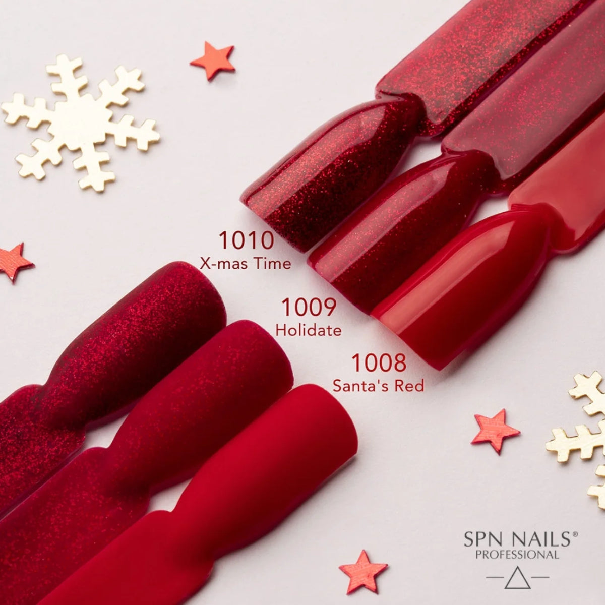 SPN Nails UV/LED Gel Polish 1008 Santa's Red X mas Collection