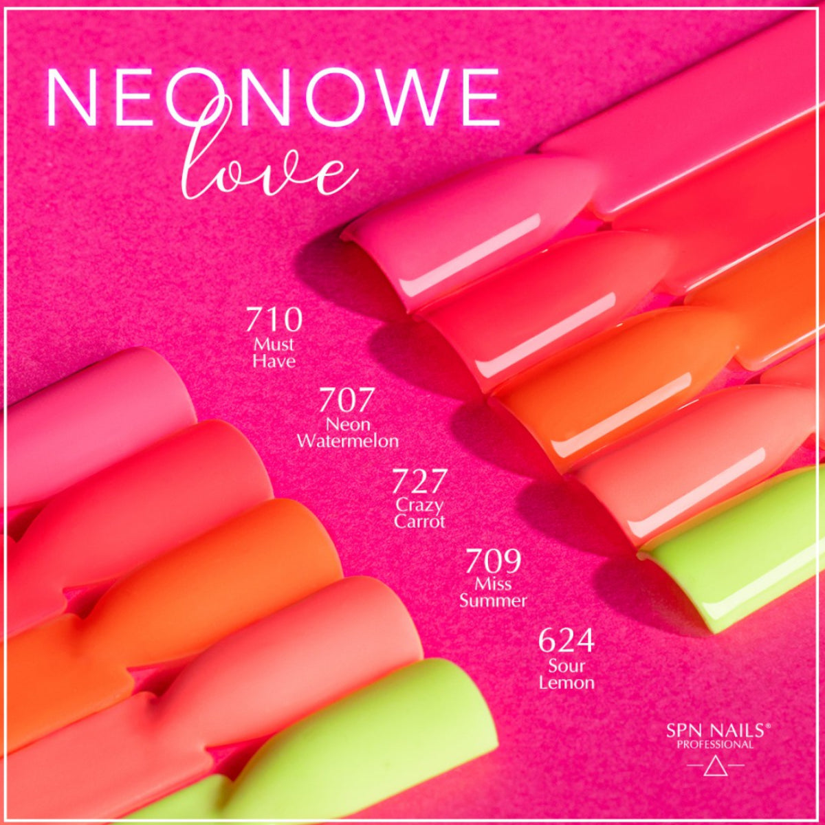 SPN Nails UV/LED Gel Polish 707 Neon Watermelon Collection