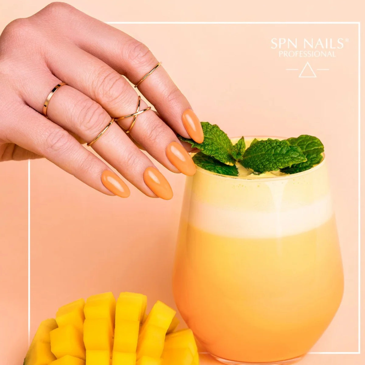 SPN Nails UV/LED Gel Polish 923 Mangoccino Orange Nails Juicy