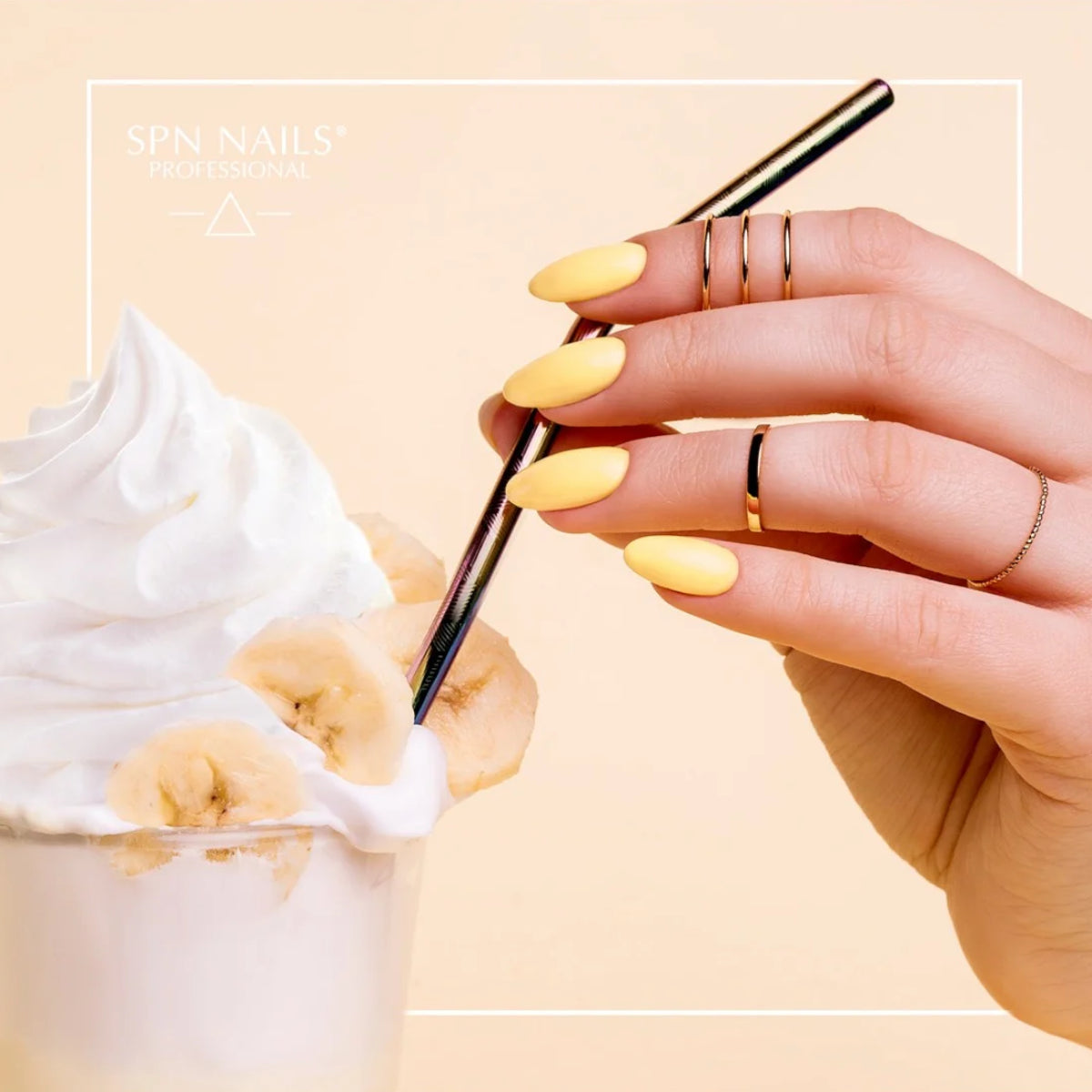 SPN Nails UV/LED Gel Polish 924 Banana Shake Nail Style