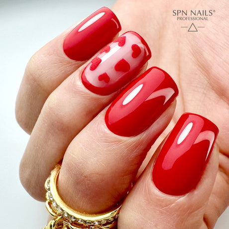 SPN Nails UV/LED Gel Polish Happy V-day! Red Nails