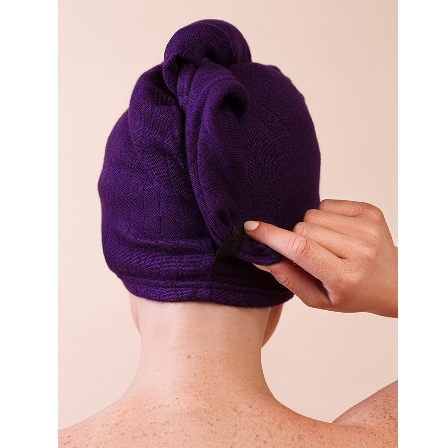 anwen dry it up hair turban purple