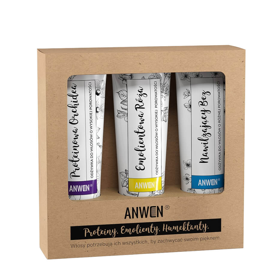 anwen high porosity conditioners set 3x100ml gift set