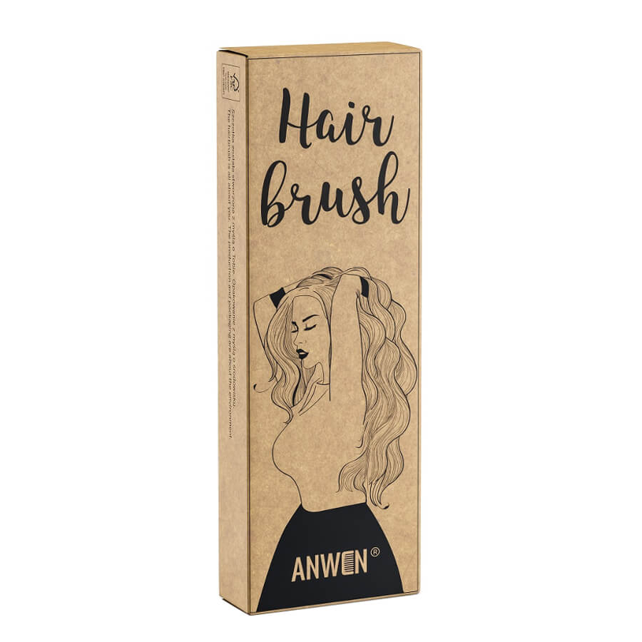 wooden hairbrush vegan anwen box