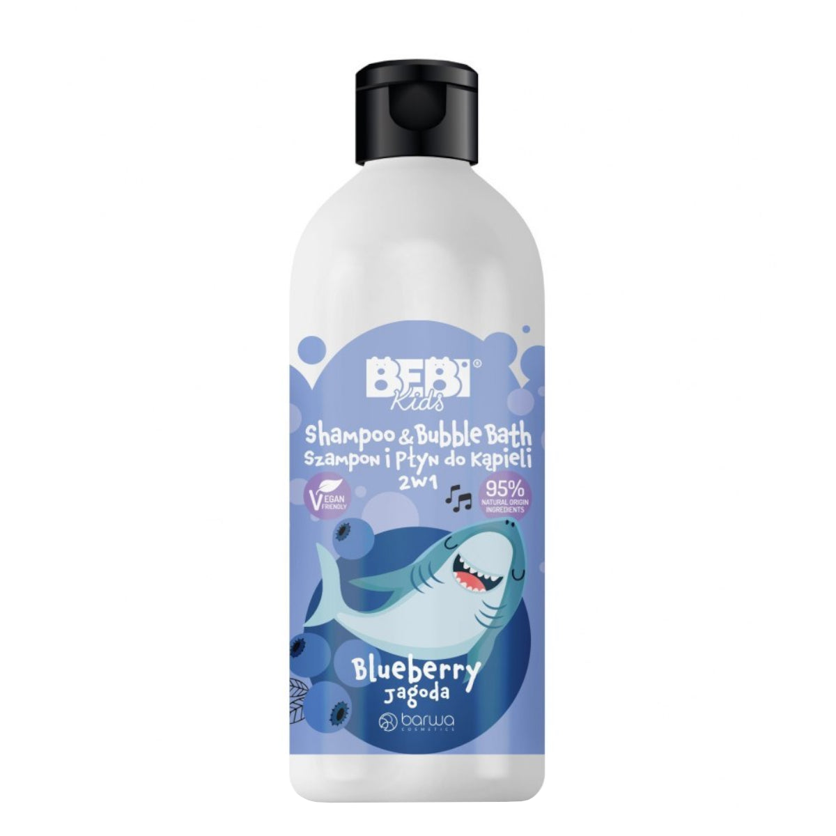 Barwa Bebi Kids Vegan Shampoo & Bubble Bath Blueberry - Roxie Cosmetics