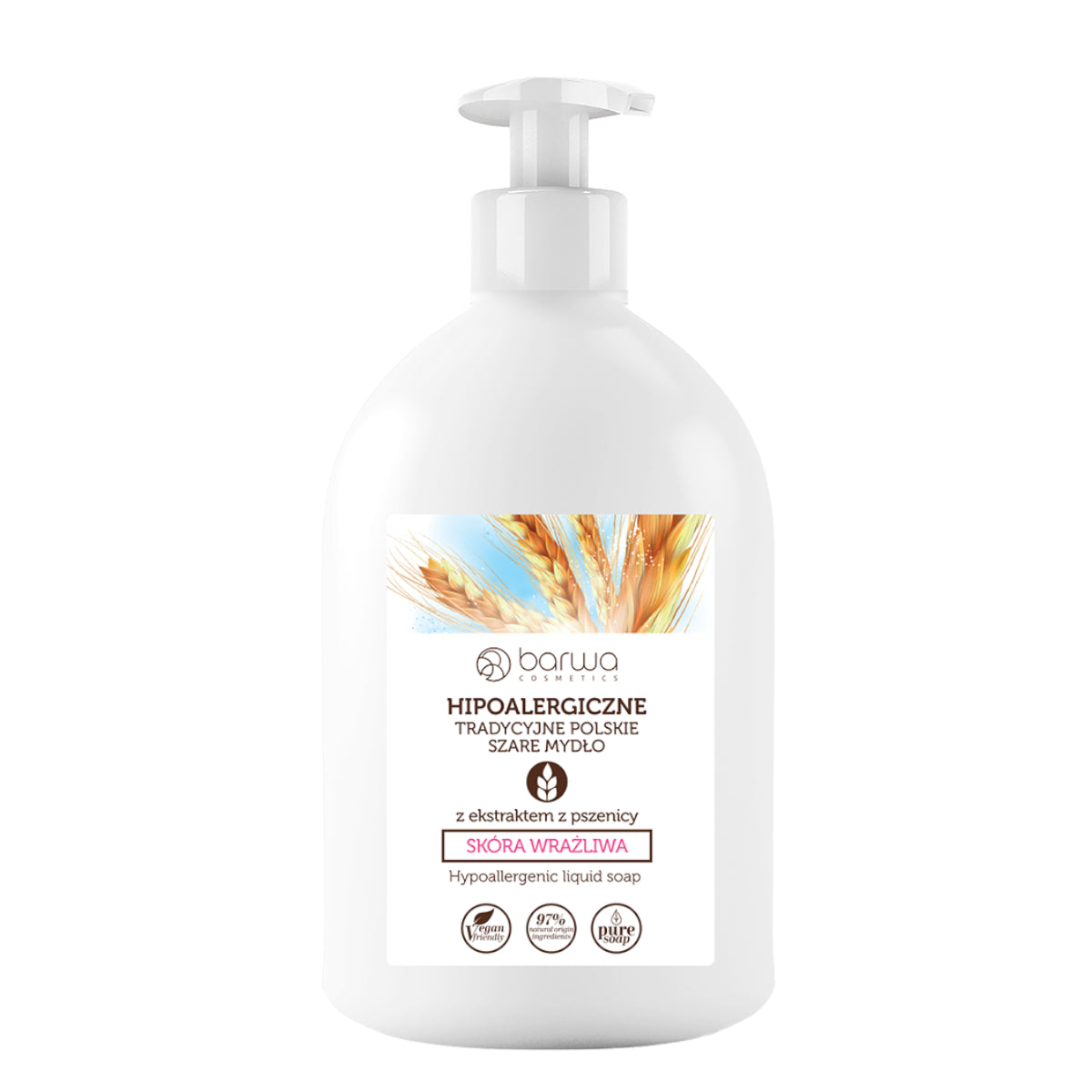 Barwa Hypoallergenic Traditional Grey Liquid Soap with Wheat Extract